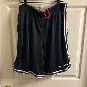 Champion Athletic Shorts Blue and Red with Elastic Waistband